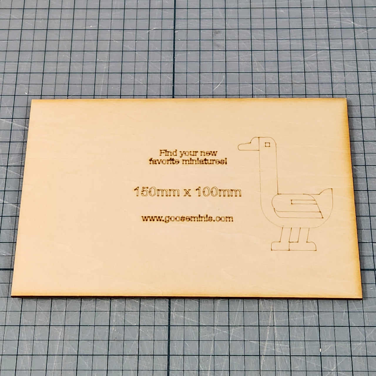 Miniature Bases - 150x100mm Rectangle, 3mm thick Plywood