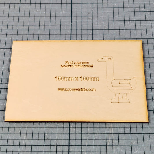 Miniature Bases - 150x100mm Rectangle, 3mm thick Plywood