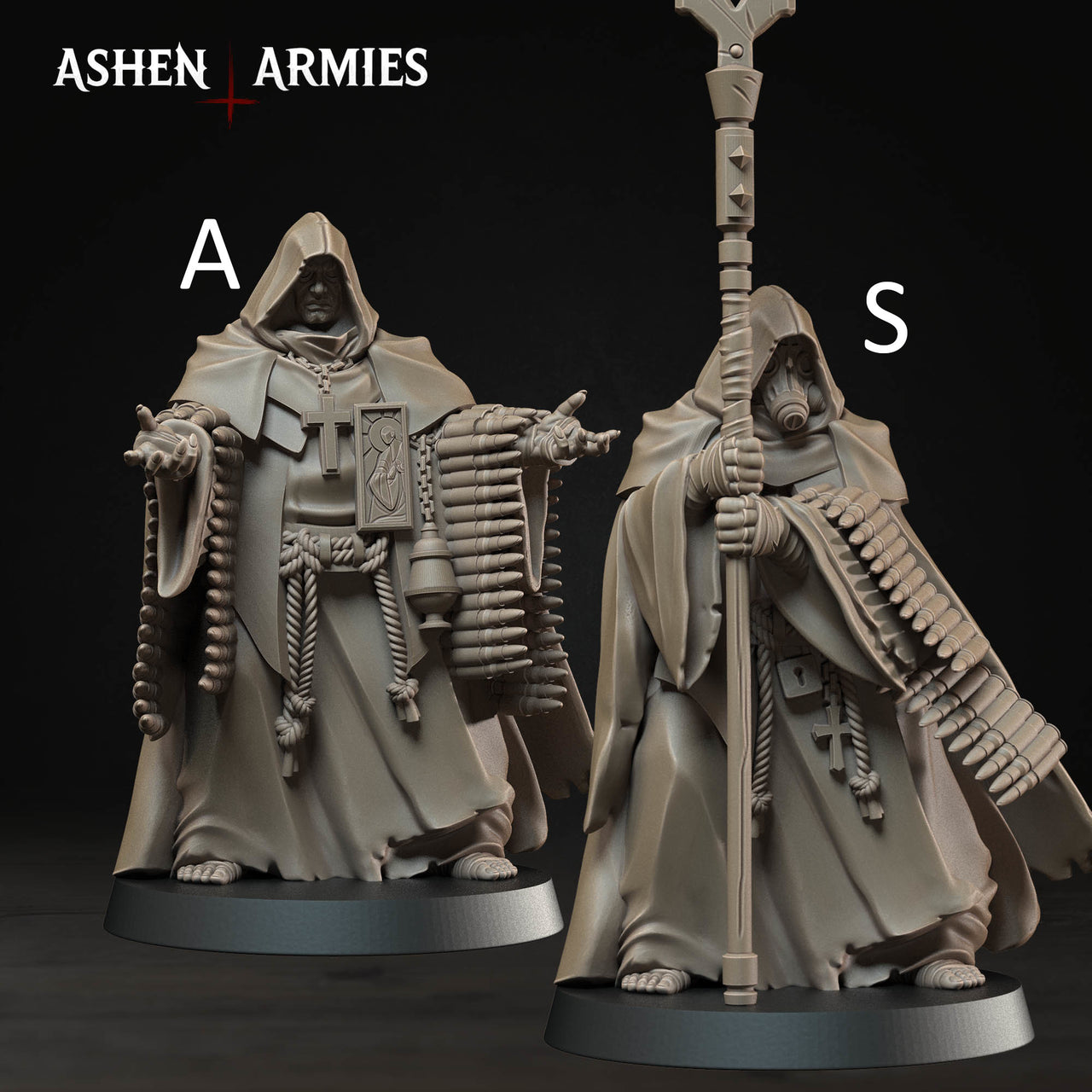 Mendelist Ammo Monk. Bleeding Procession - Ashen Armies