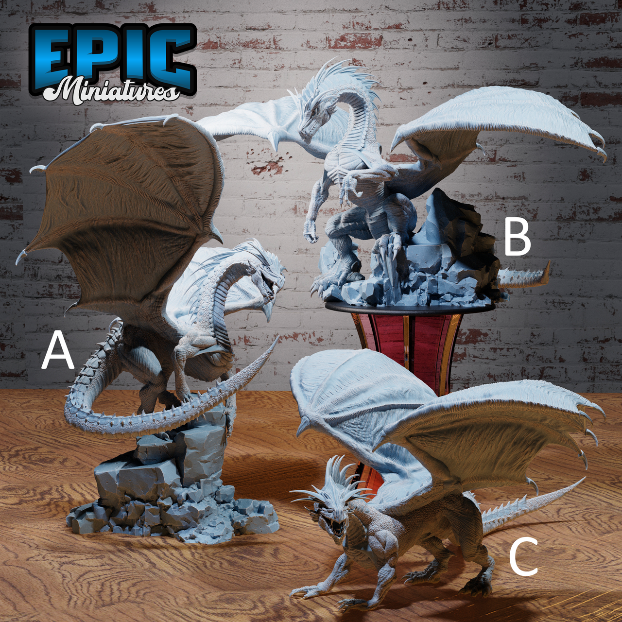 Glacier Dragon - Epic Miniatures