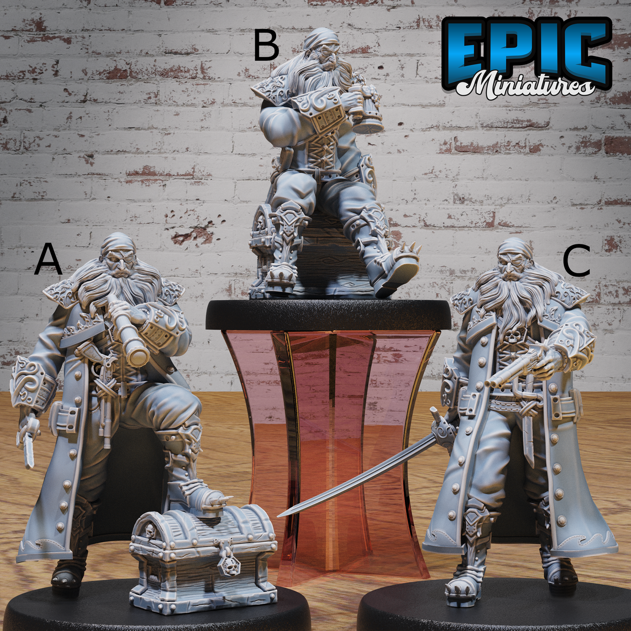 Pirate Captain Barbarossa - Epic Miniatures