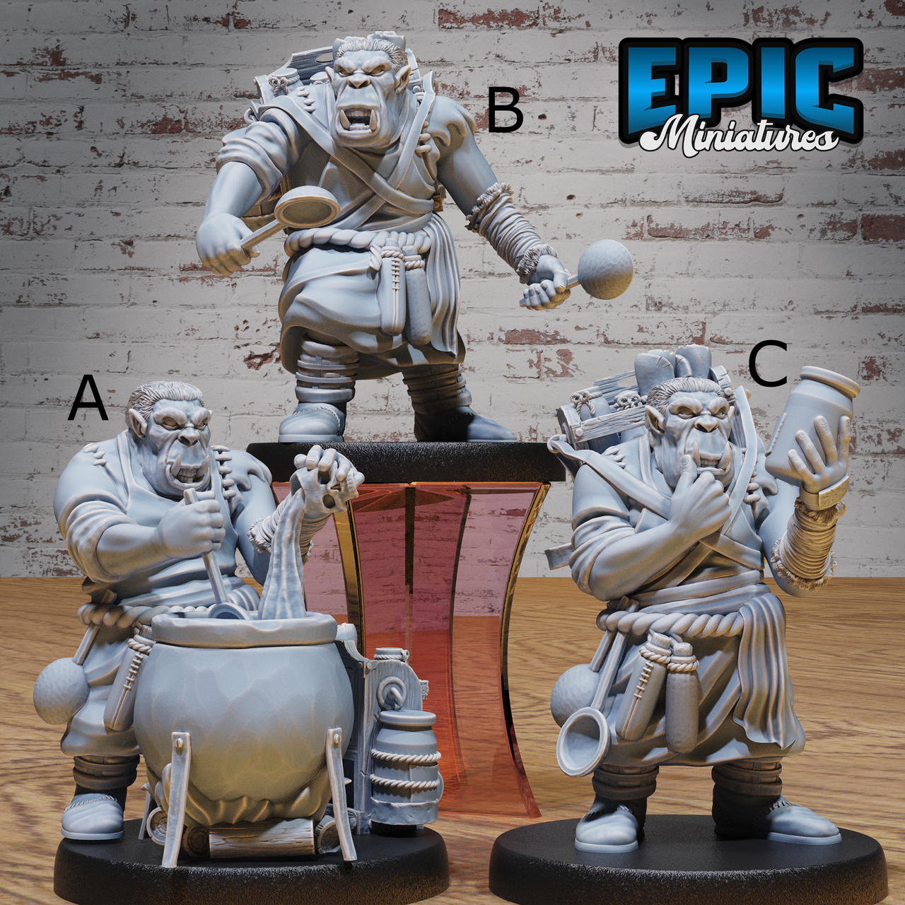 Gray Orc Alchemist Attack - Epic Miniatures