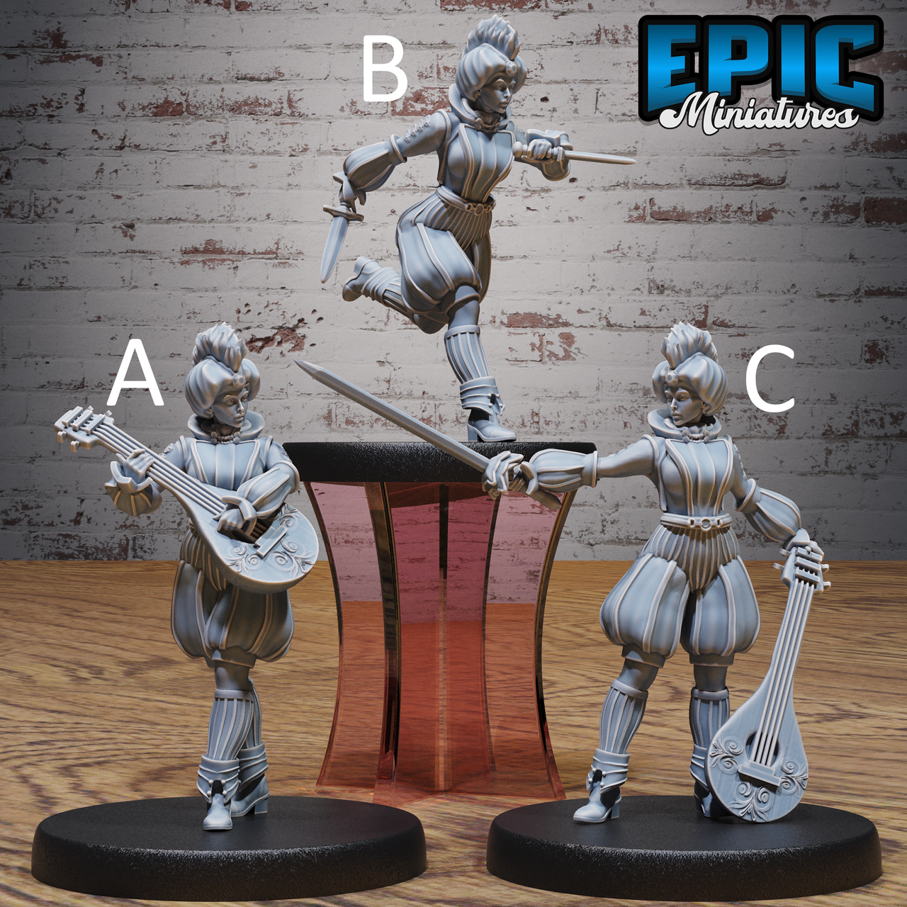 Bard Adventurer Female - Epic Miniatures