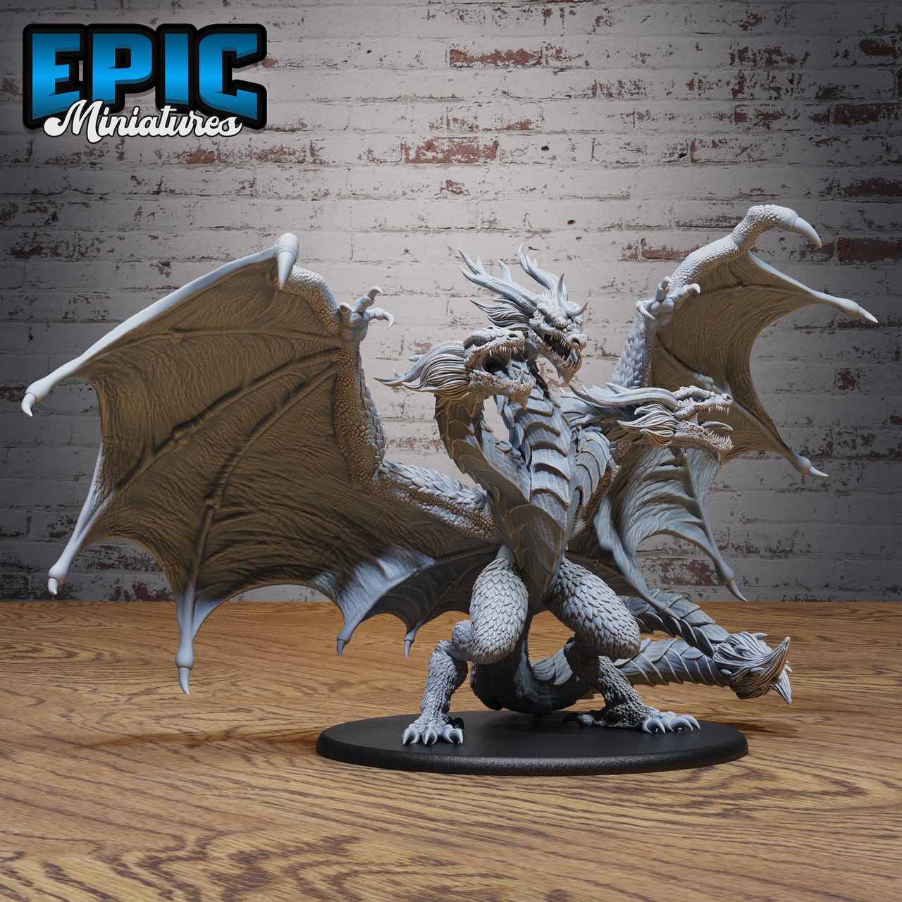 Trinity Horned Wyvern - Epic Miniatures | Native Magic