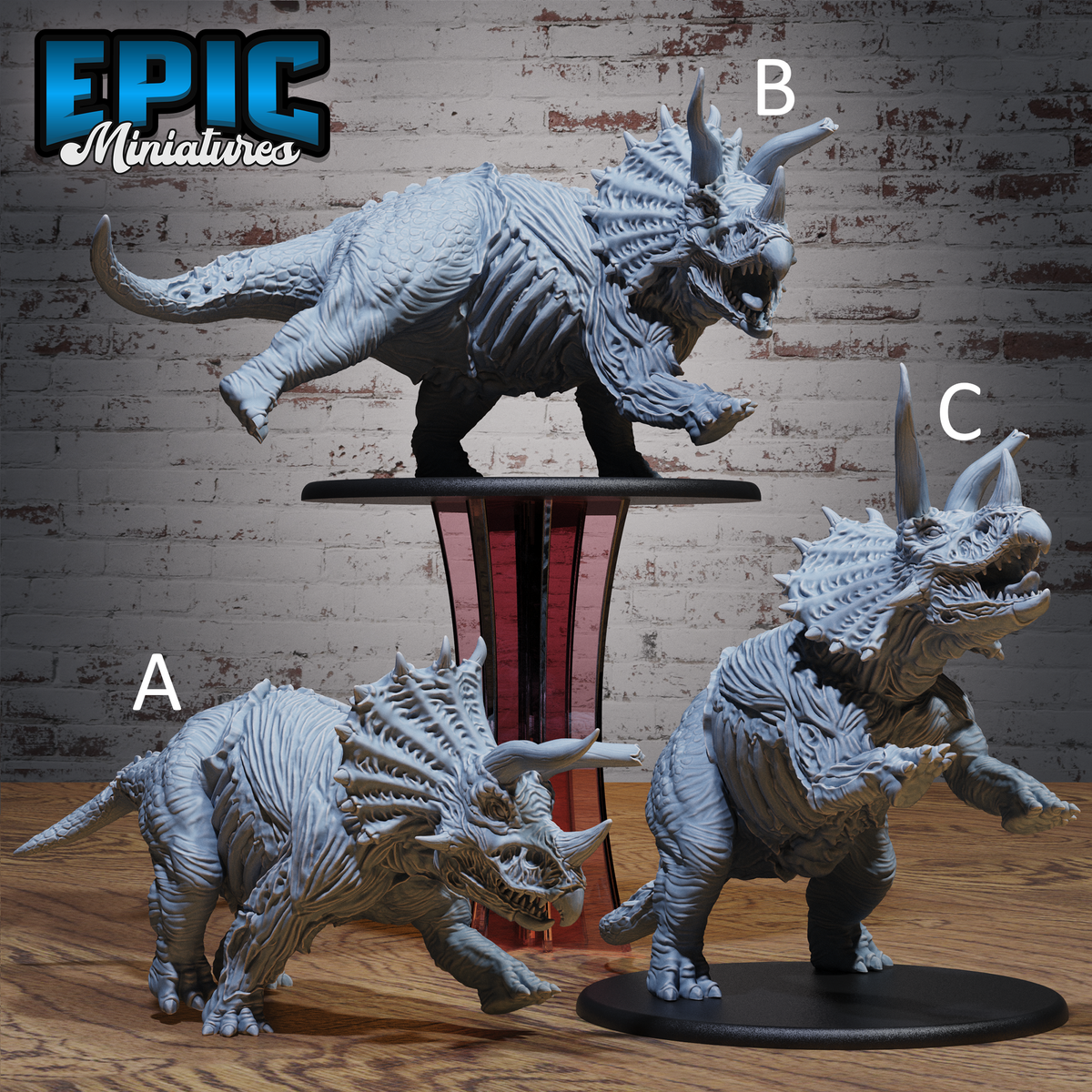 Zombie Triceratops - Epic Miniatures