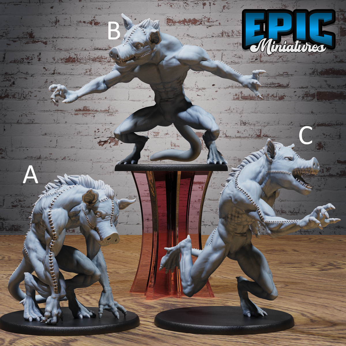 Stitched Pig Beast - Epic Miniatures