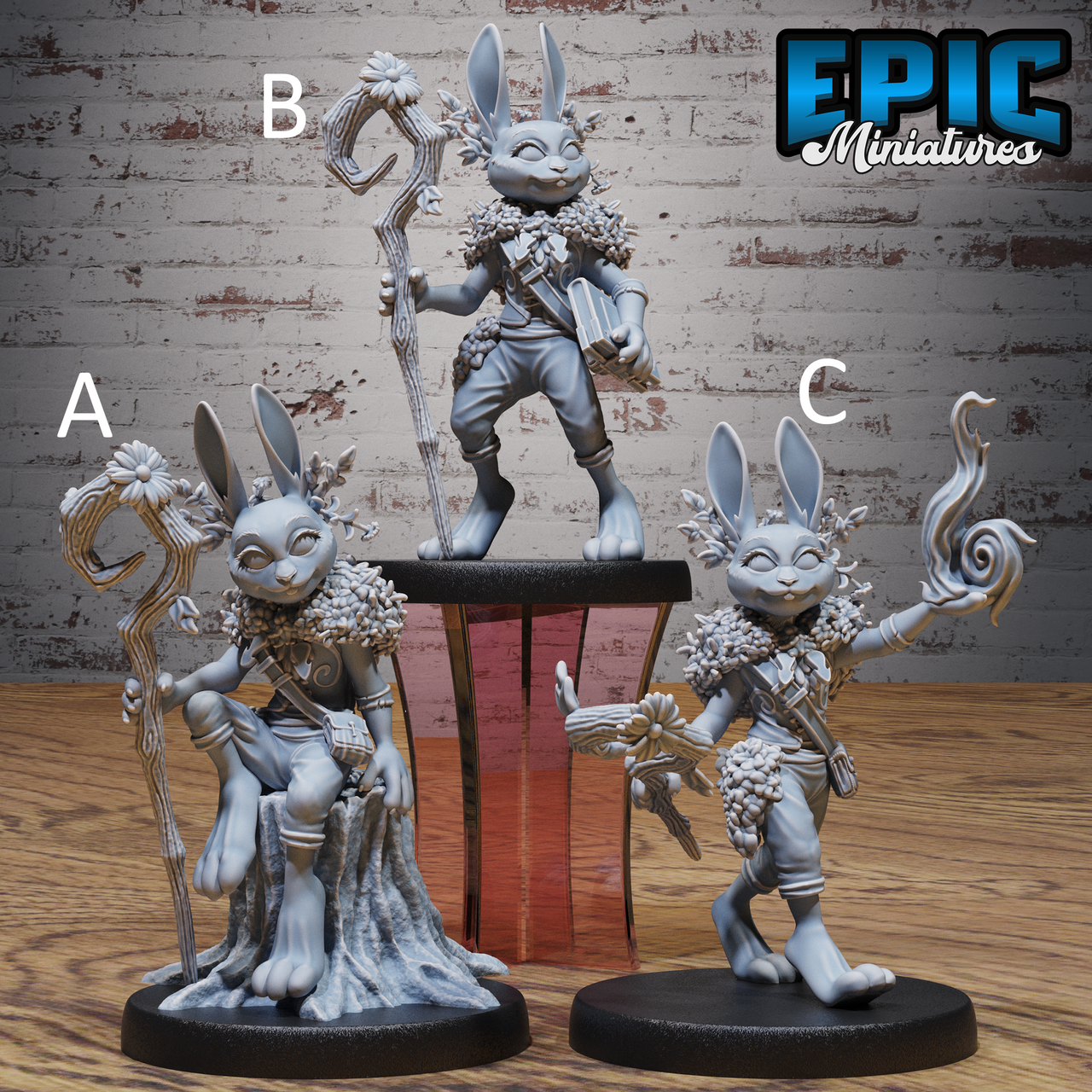 Rabbit Folk Druid- Epic Miniatures