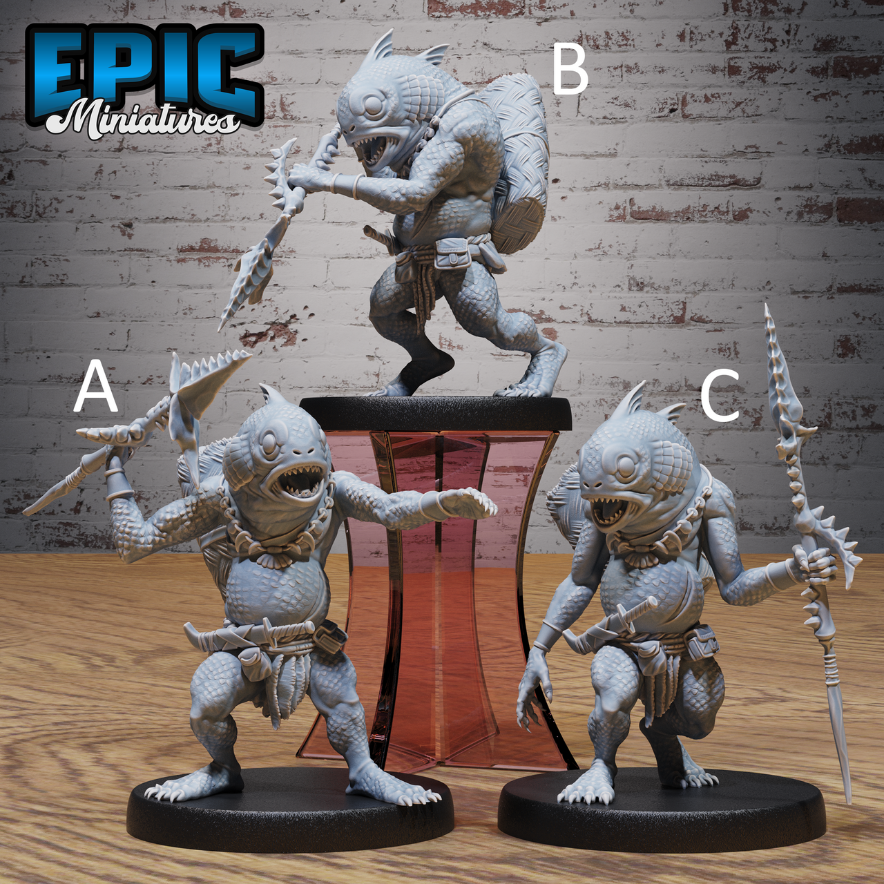 Fish Folk Warrior - Epic Miniatures