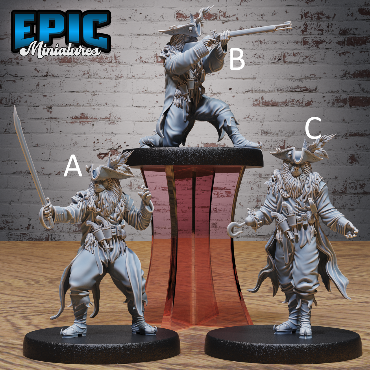 Lion Folk Captain - Epic Miniatures