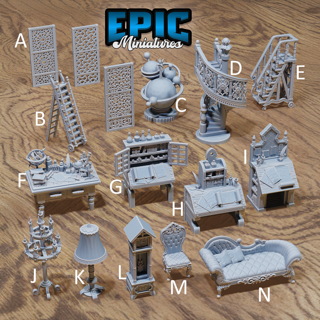 Magical Library Scatter - Epic Miniatures | Magical Library