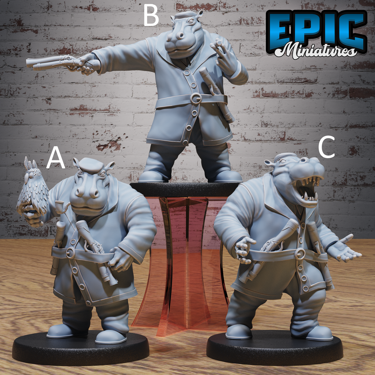 Hippo Pirate - Epic Miniatures