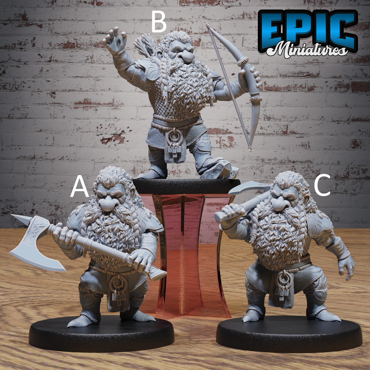 Bearded Dwarf Adventurer - Epic Miniatures