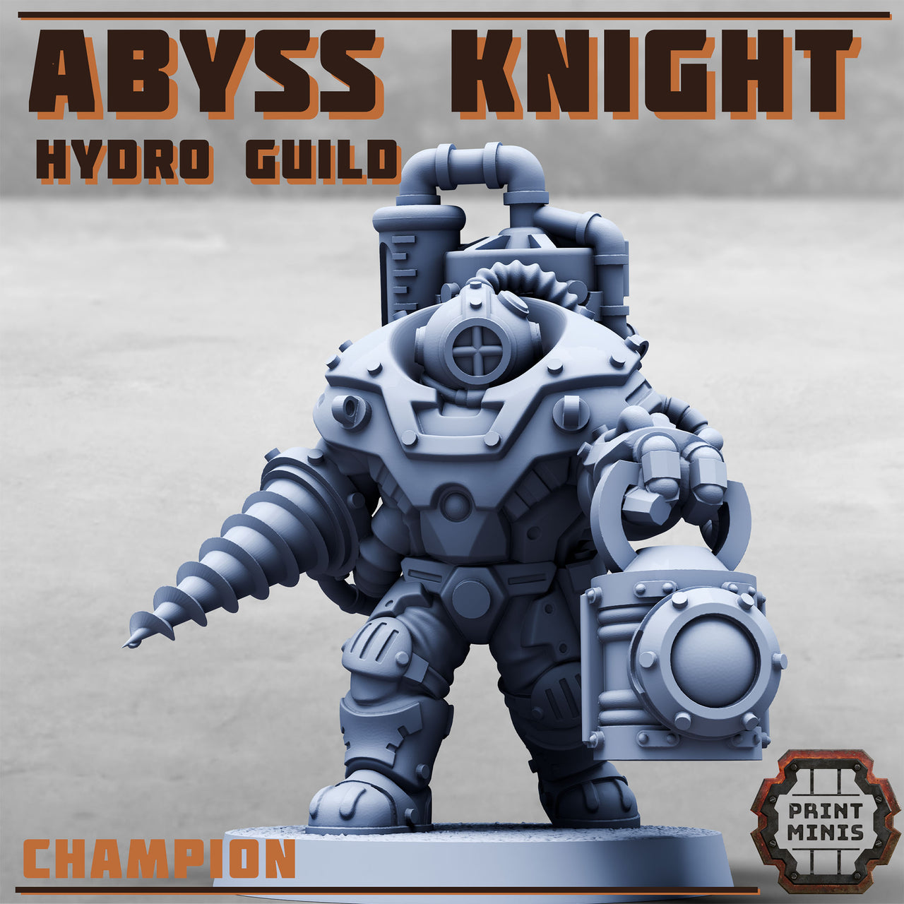 Abyss Knight, Hydro Guild Champion - Print Minis