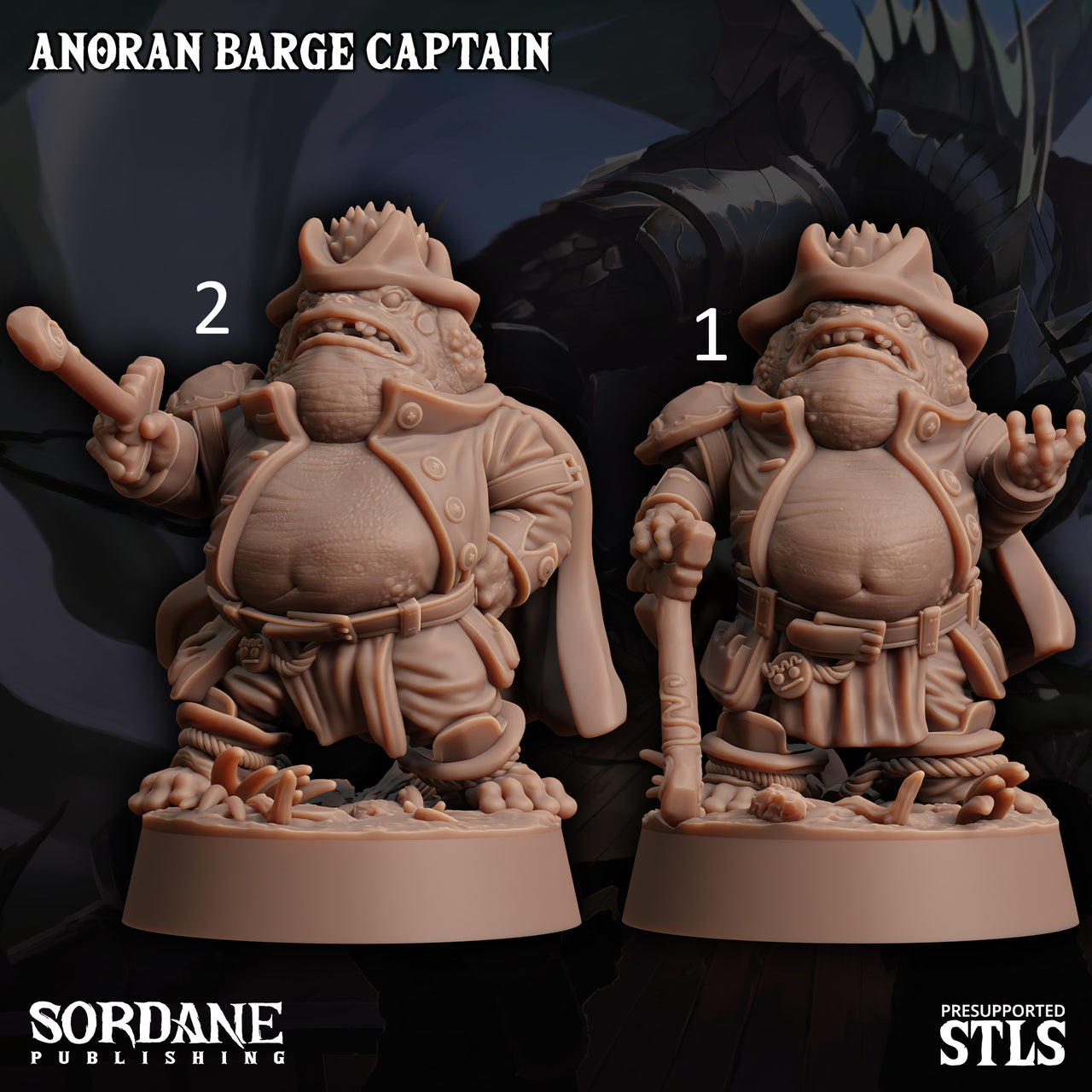 Anoan Barge Captain, Frogfolk Bandit - Sordane Publishing