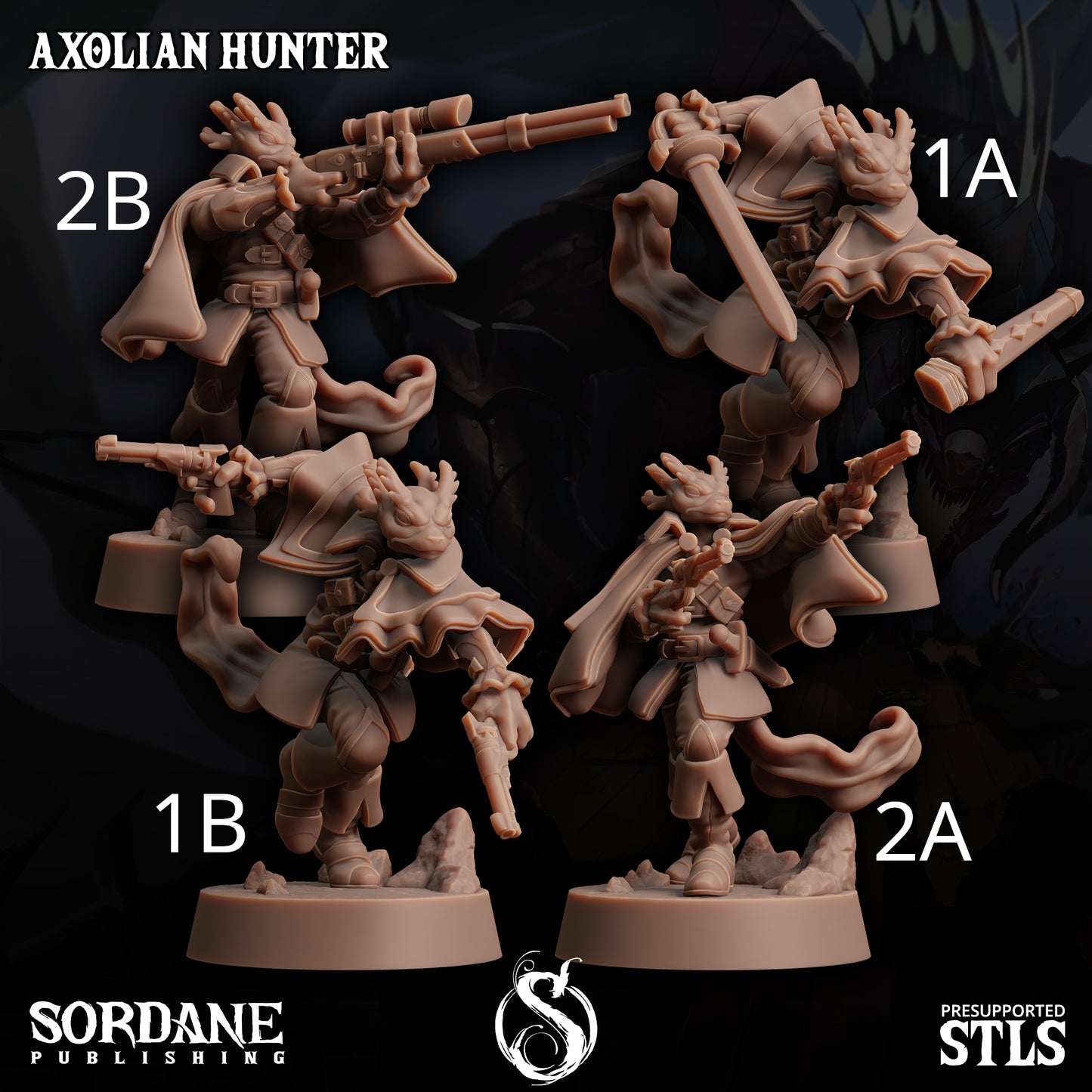Axolian Hunter, Axolotl Folk Rogue - Sordane Publishing