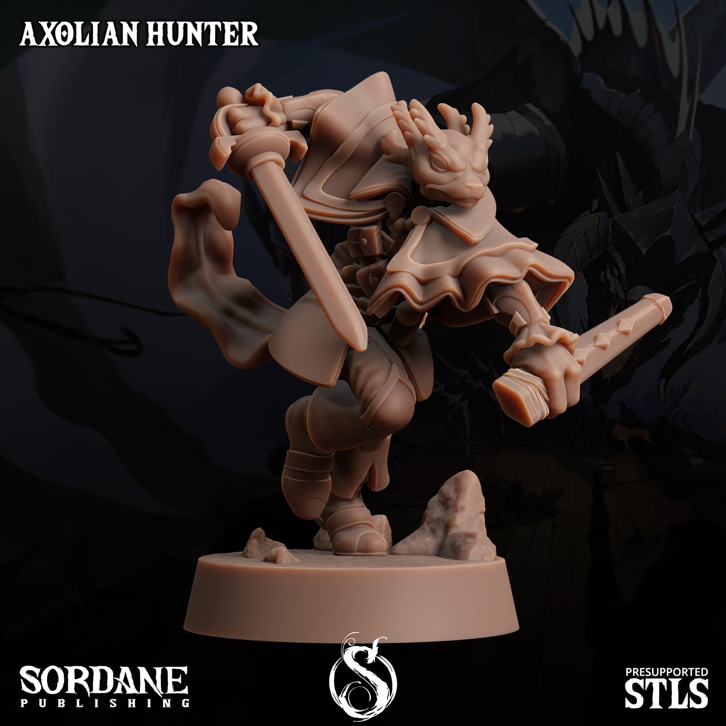 Axolian Hunter, Axolotl Folk Rogue - Sordane Publishing