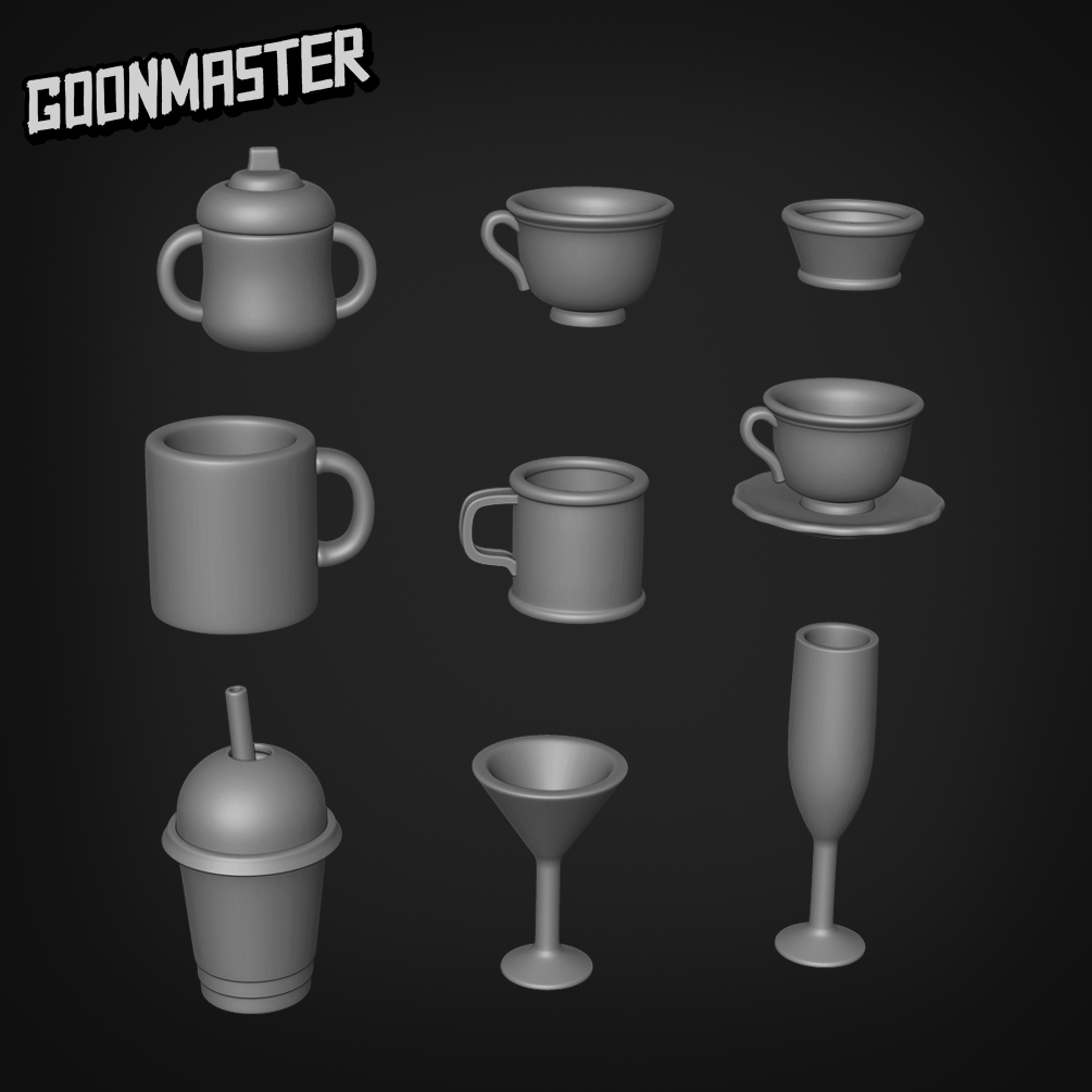 Mugs Cups and Glasses - Goonmaster Basing Bits