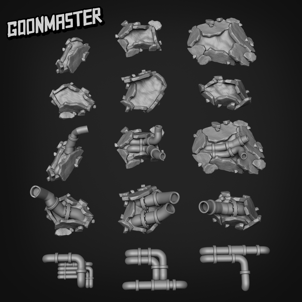Rubble Pipes - Goonmaster Basing Bits
