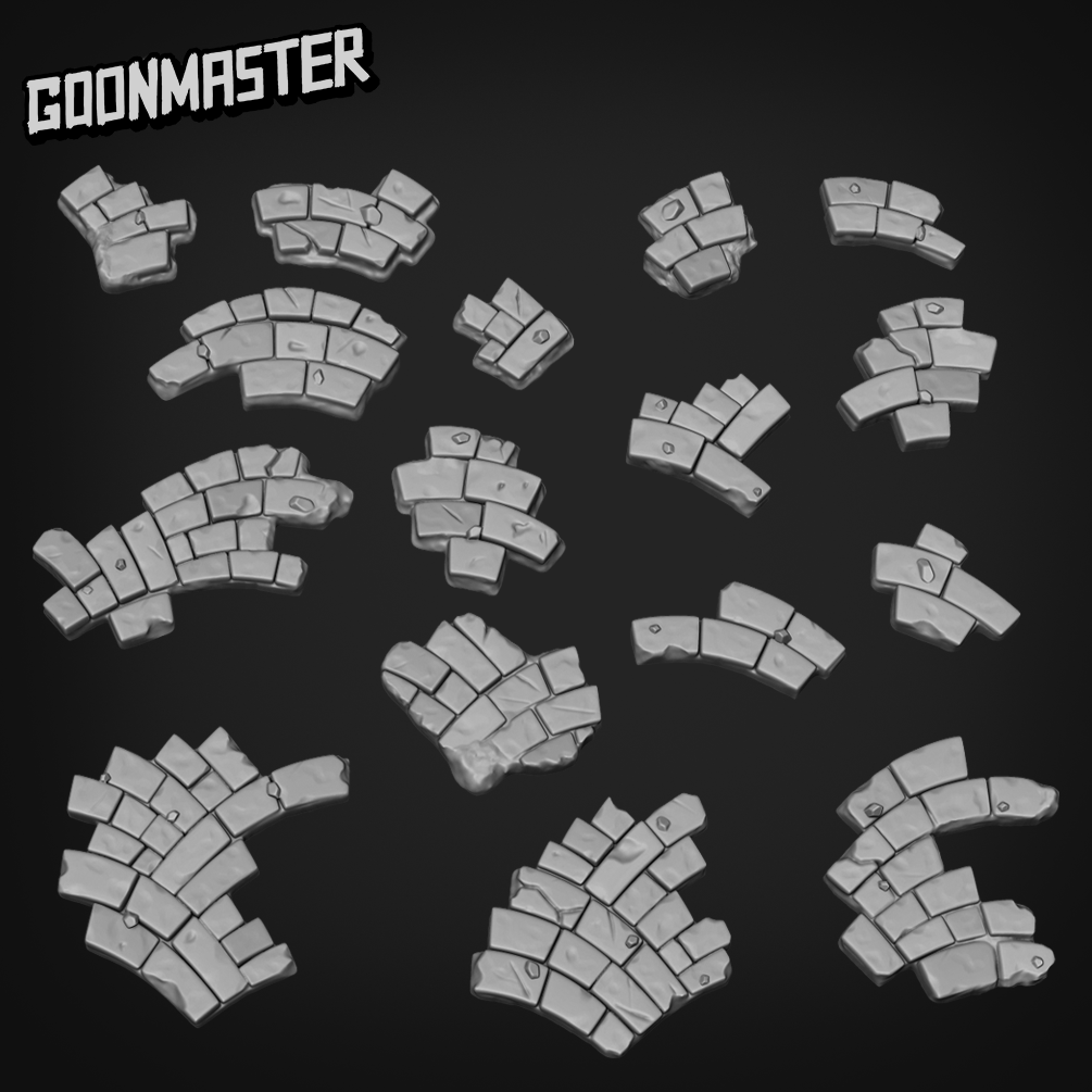 Curved Brick Floor - Goonmaster Basing Bits