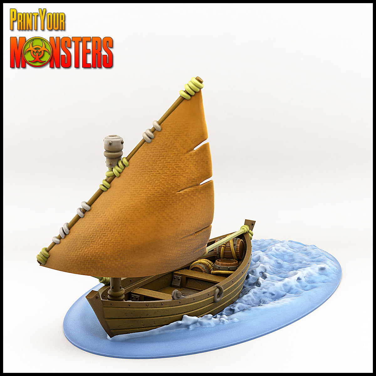 Sail Boat Terrain. Kraken Wreckage - Print Your Monsters