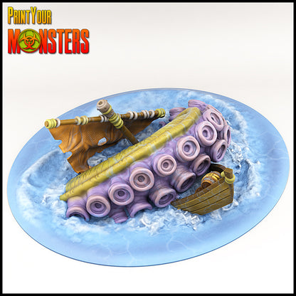 Sail Boat Terrain. Kraken Wreckage - Print Your Monsters