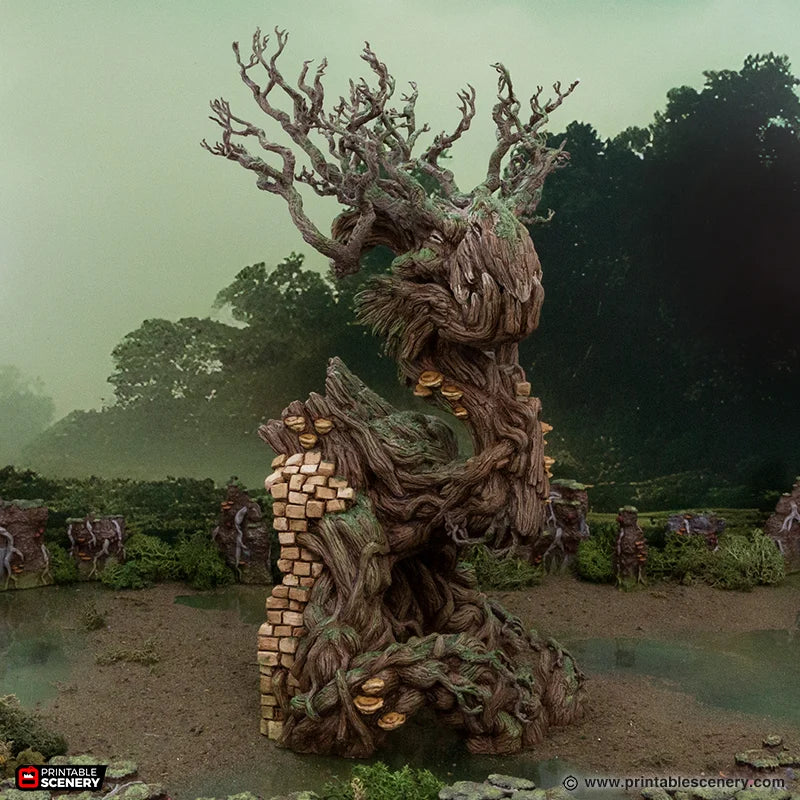 Brackencourt Portal. Wooden Totem, 15mm, 28mm, 32mm, HO and OO Scale - Printable Scenery