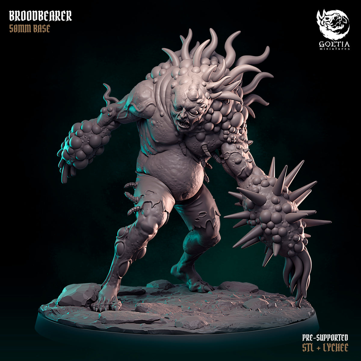 Broodbearer, Brute Mutant Cultist. The Cult of Madness - Goetia Miniatures