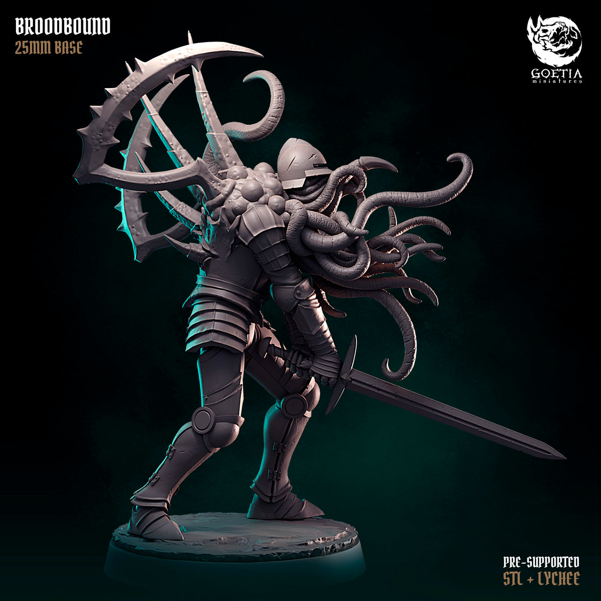Broodbound, Changed Cult Knight. The Cult of Madness - Goetia Miniatures