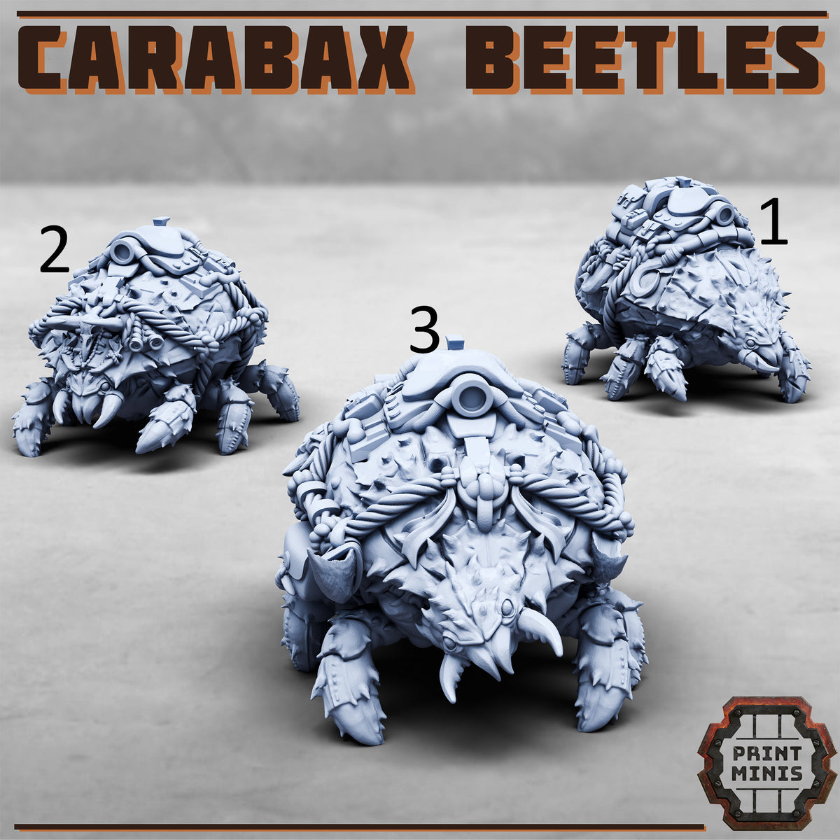 Carabax Beetles. Bug Caravan - Print Minis