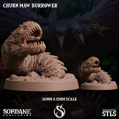 Churn Maw Burrower, Giant Desert Worm - Sordane Publishing