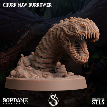 Churn Maw Burrower, Giant Desert Worm - Sordane Publishing