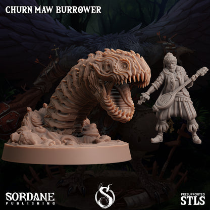Churn Maw Burrower, Giant Desert Worm - Sordane Publishing