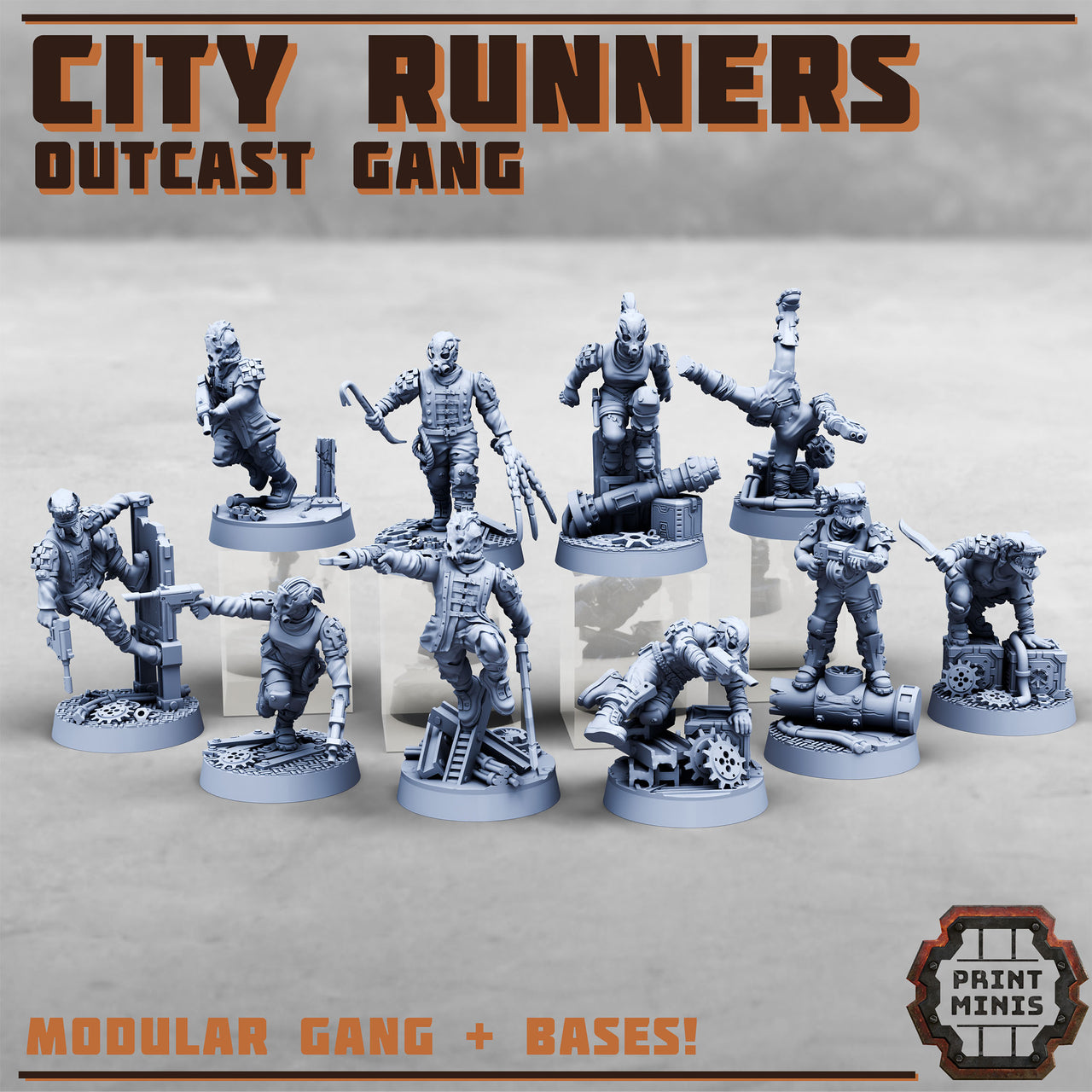 City Runner gang, Modular Grimdark Thugs - Print Minis