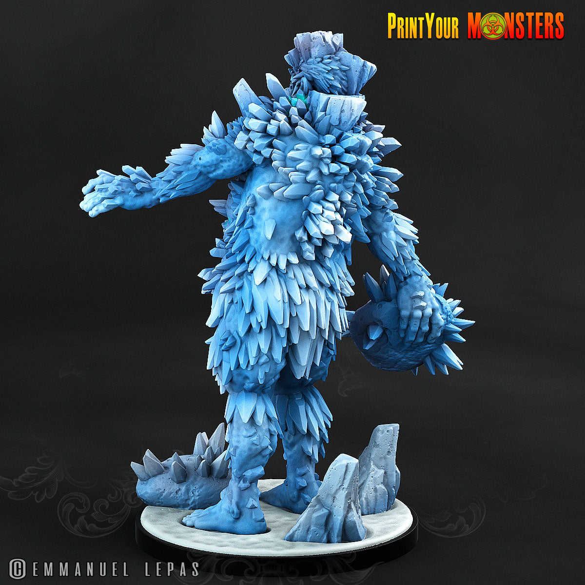 Cryostalos the Dark Shimmer. Ice Elemental Giant - Print Your Monsters