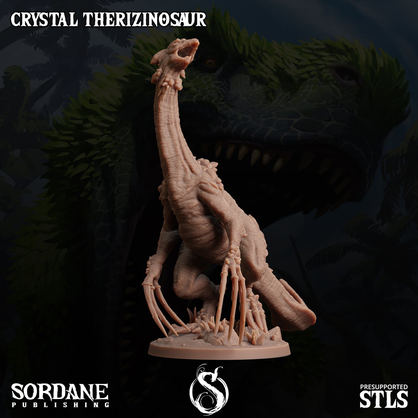 Crystal Therizinosaur, Elemental Dinosaur - Sordane Publishing