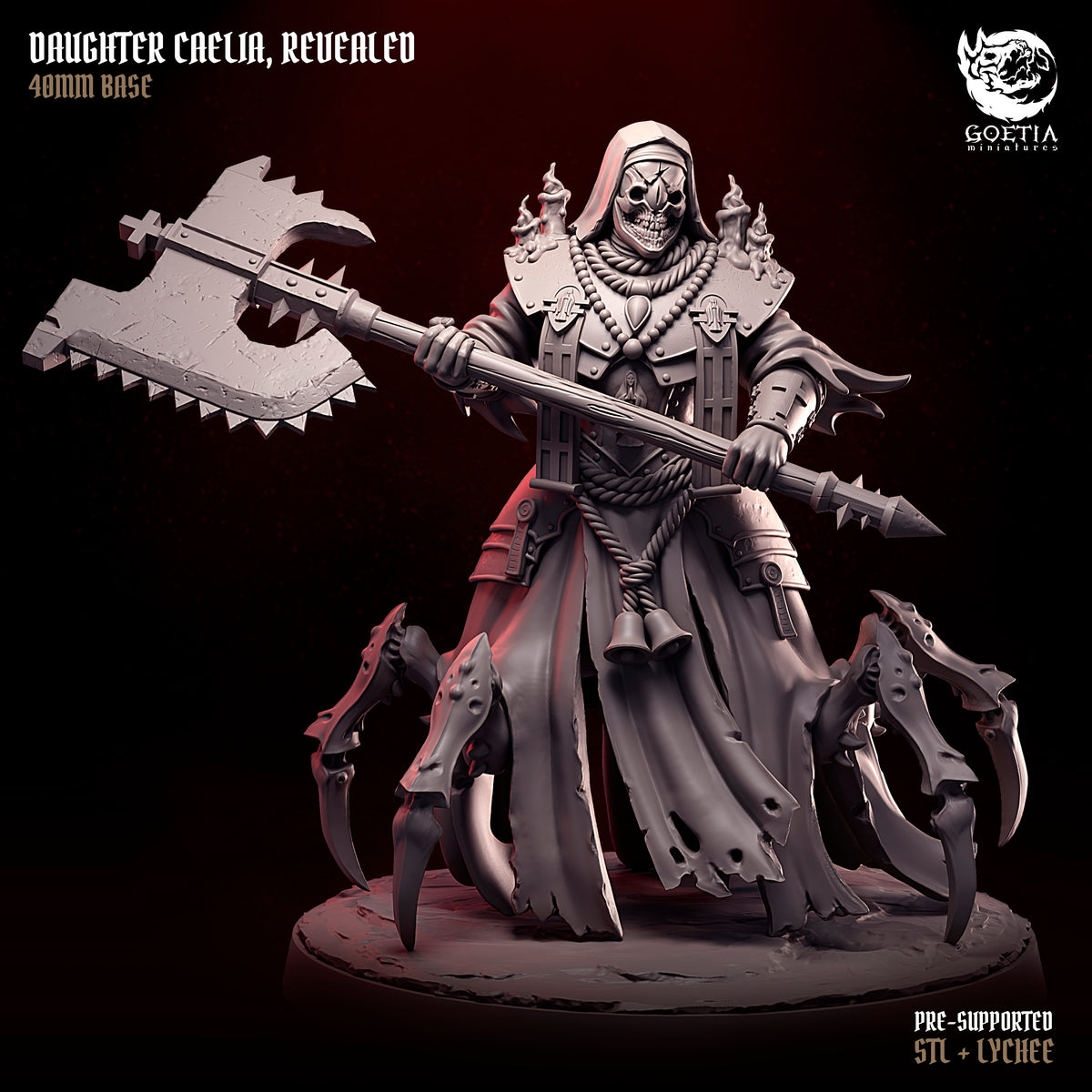 Daughter Caelia, Demonic Spider Nun. The Second Revelation - Goetia Miniatures