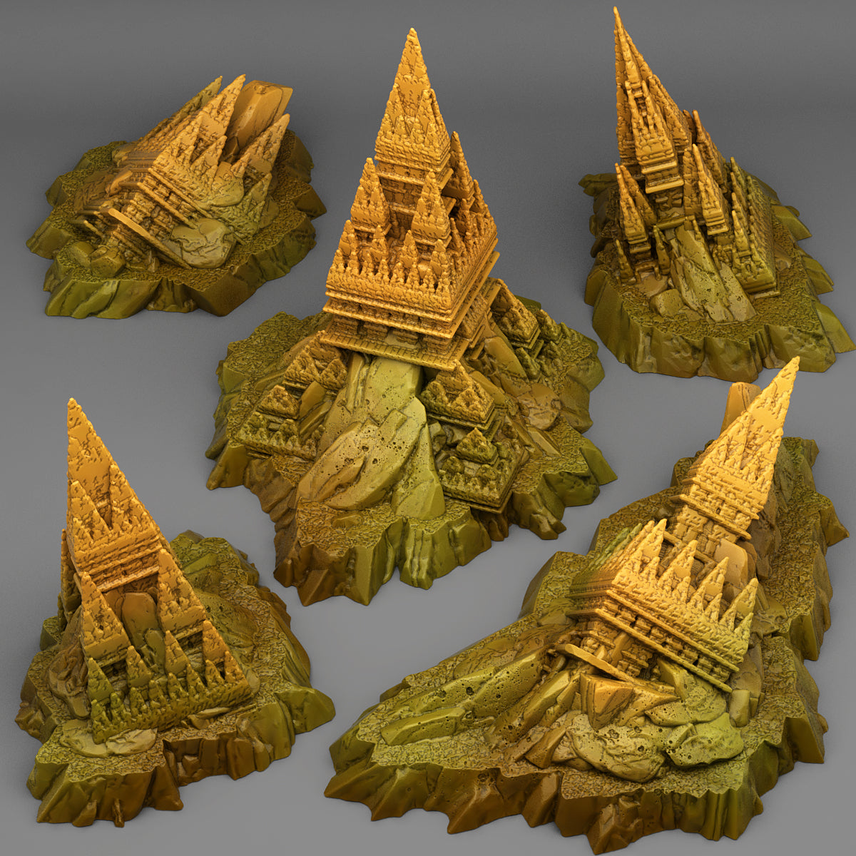 Desert Abandoned Temple - Fantastic Plants and Rocks
