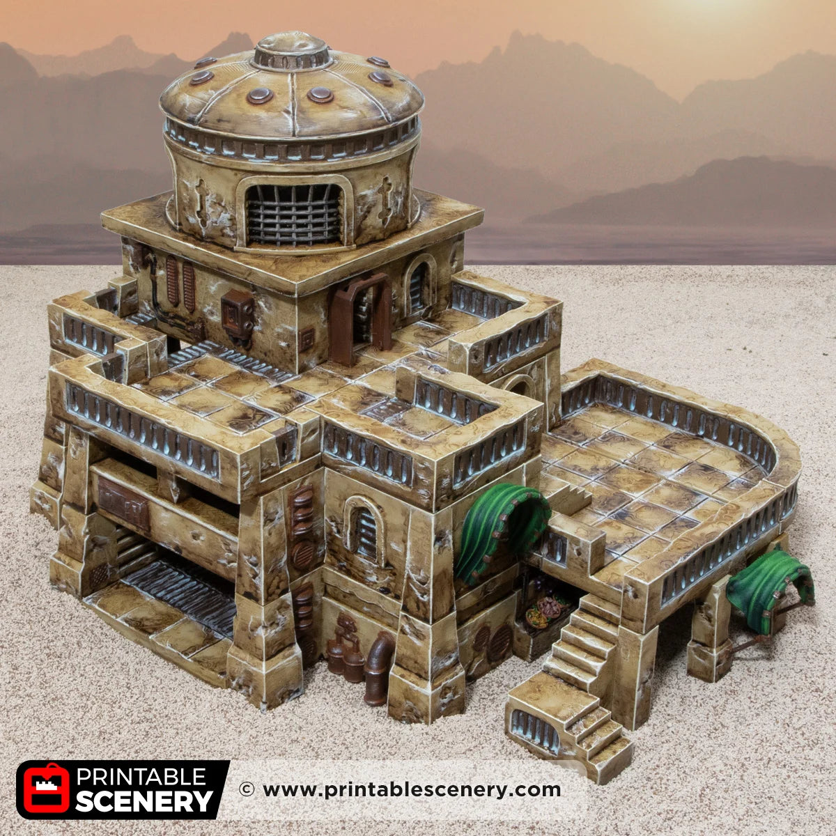 Dustbowl Cantina. Desert Outpost, 15mm, 28mm, 32mm, HO and OO Scale - Printable Scenery