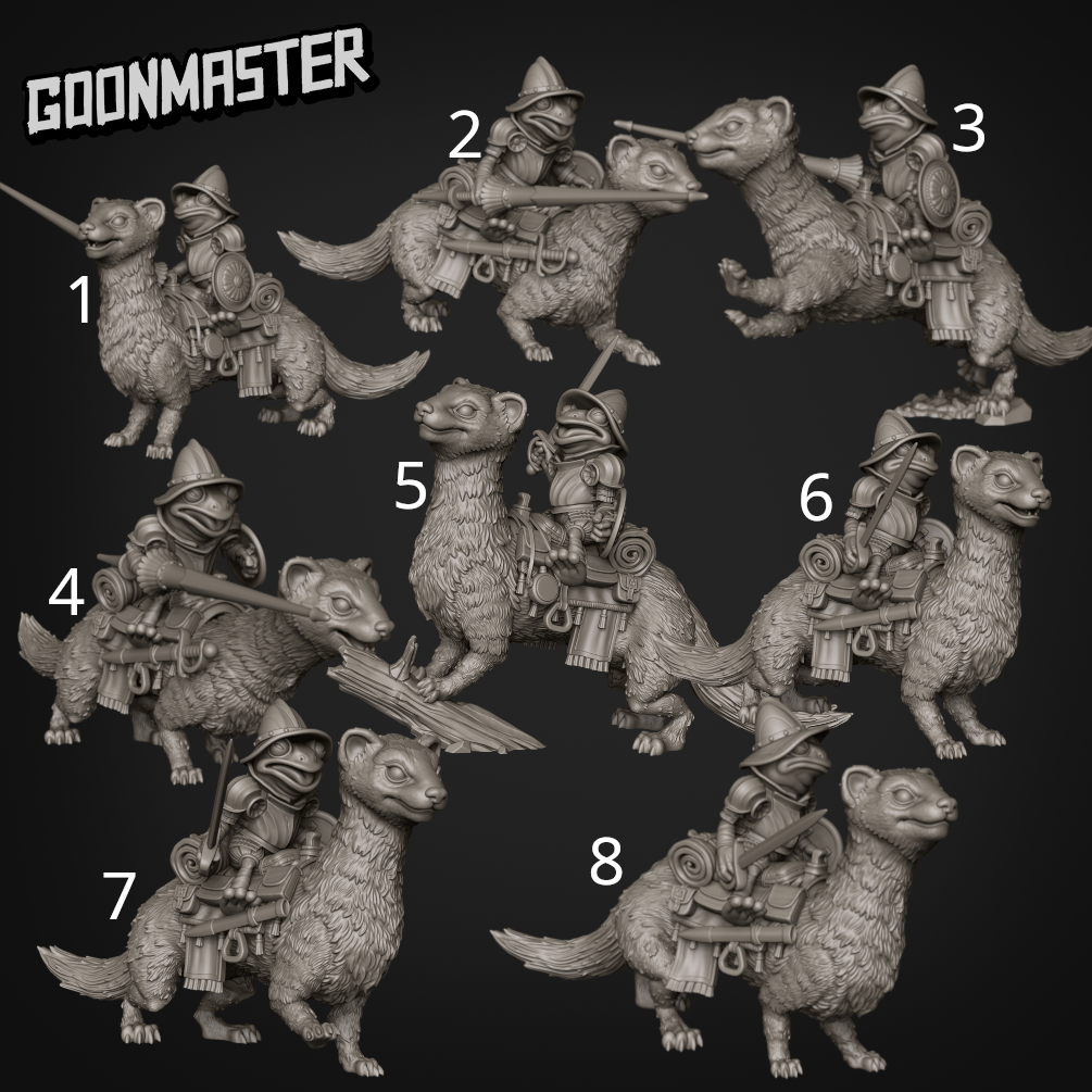 Ferret and Frog Cavalry. Mounted Frog Knight - Goonmaster