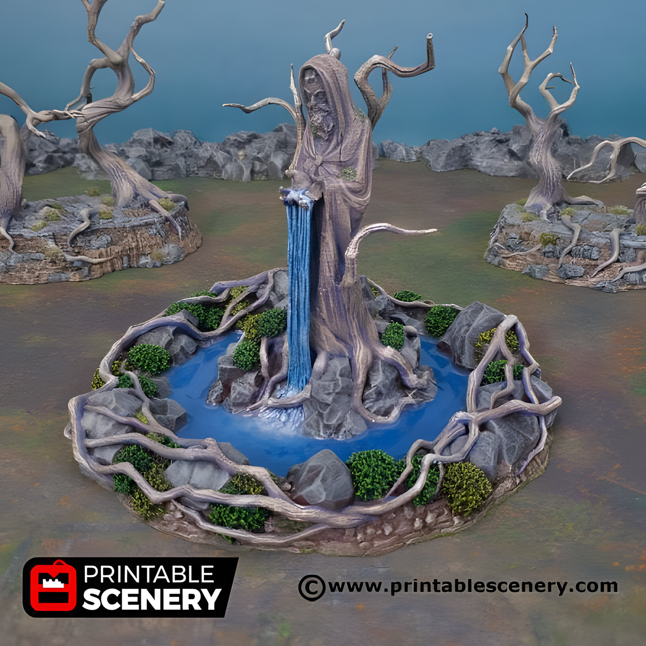 Feywood Shrine. Shadowfey Wilds, 15mm, 28mm, 32mm - Printable Scenery
