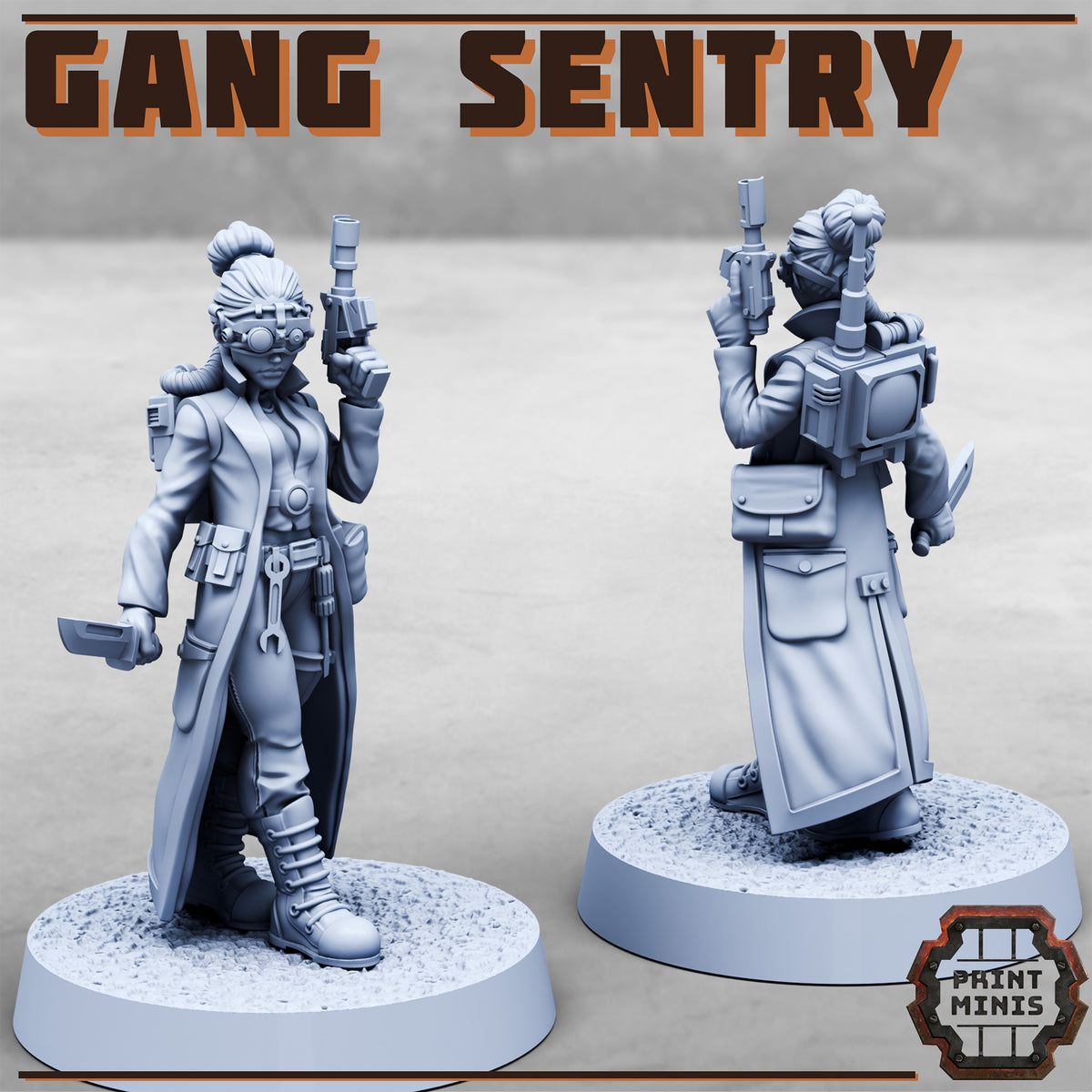 Gang Sentry. Scifi Guard - Print Minis