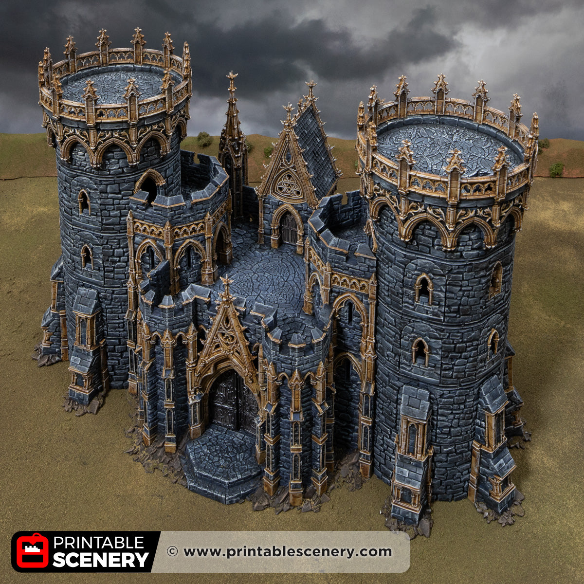 Gothic Gatehouse. Darkness and Desolation 15mm, 28mm, 32mm - Printable Scenery | SystemHex