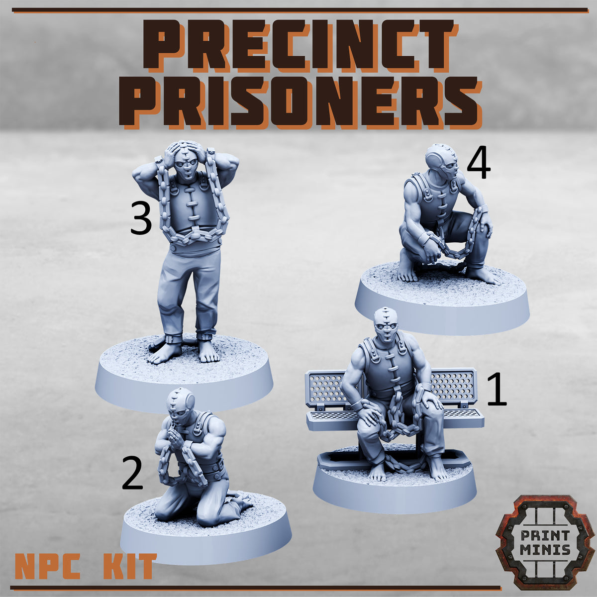 Precinct Prisoners. NPC Kit - Print Minis