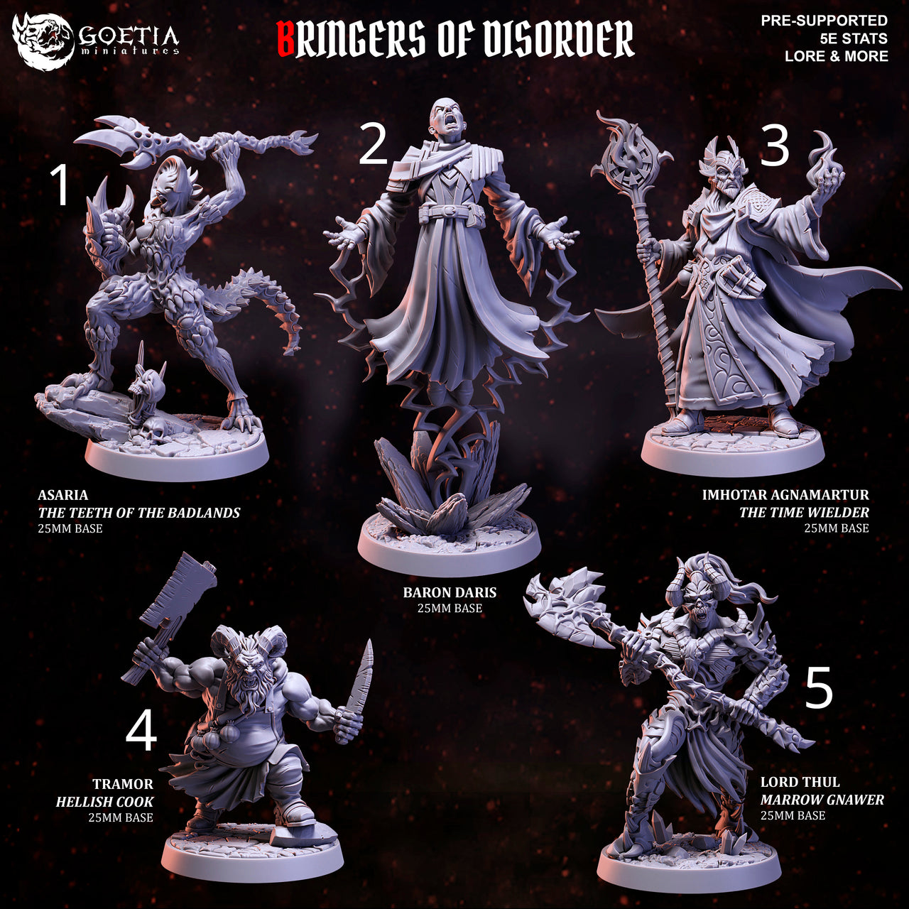 Bringers of Disoder. Dark Fantasy Champions - Goetia Miniatures
