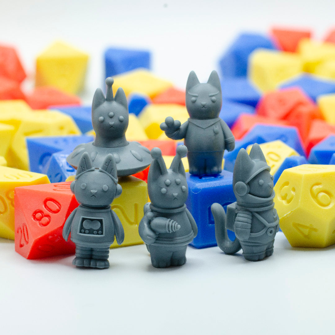 Scifi Peanut Cats, Cartoon Cat Adventurers - Found Family Adventurecrafts