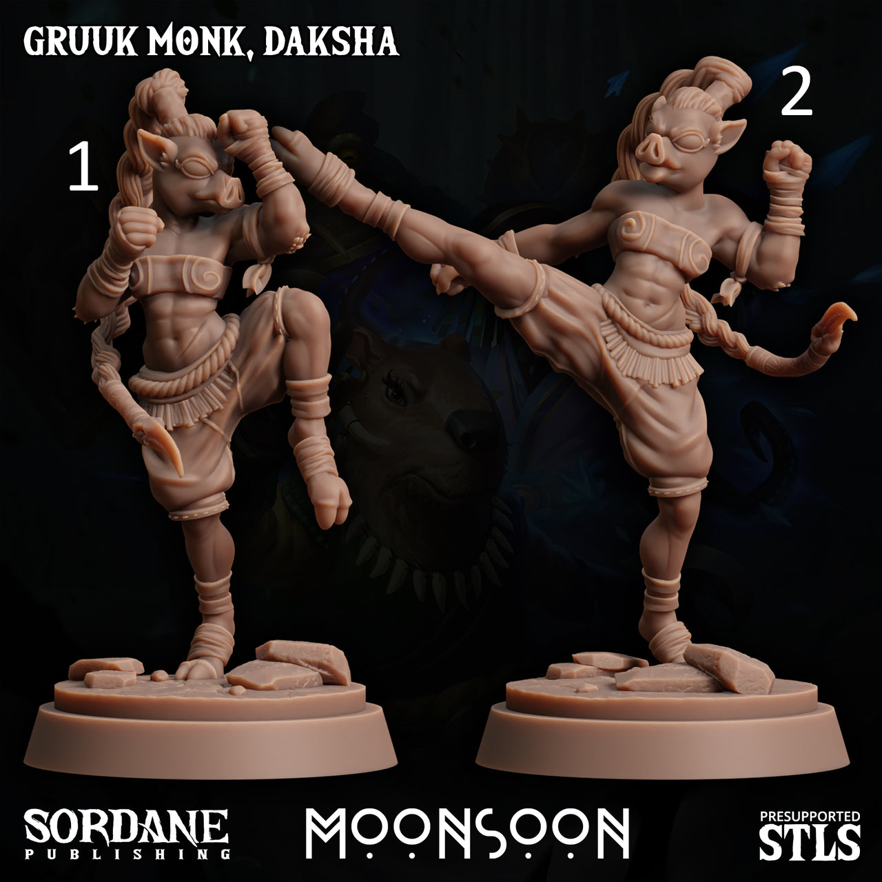 Gruuk Monk Moshae, Boarfolk Kickboxer - Sordane Publishing
