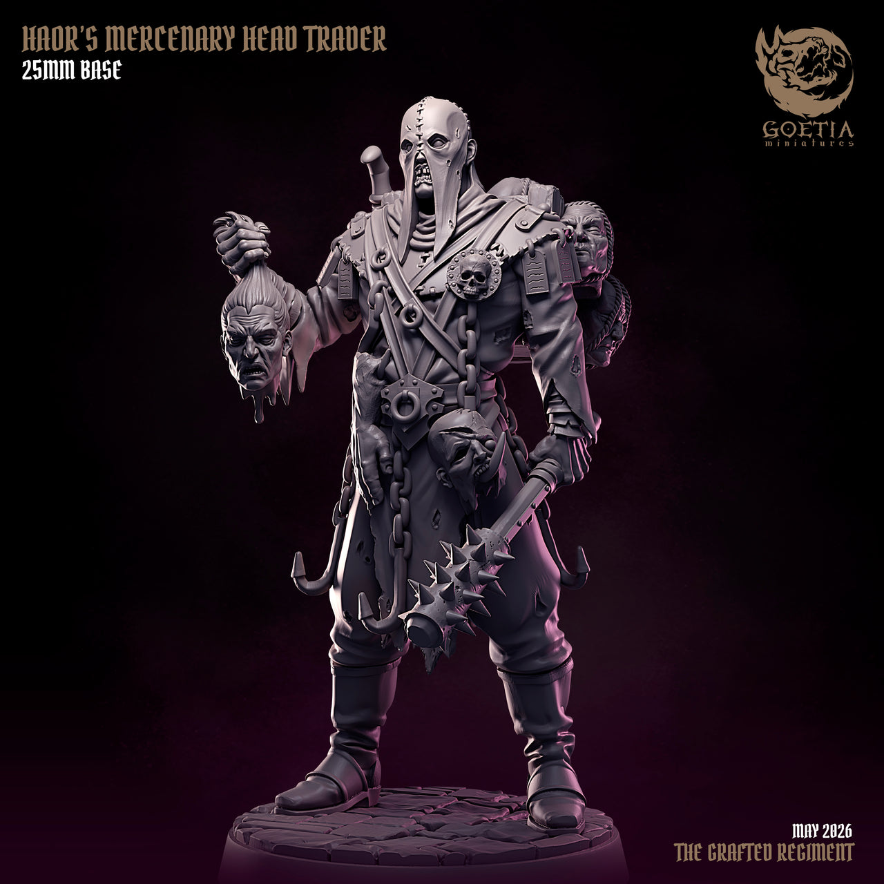 Haor's Mercenary Head Trader. The Grafted Regiment - Goetia Miniatures