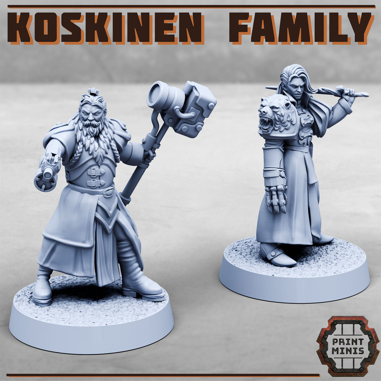 Koskinen Family, Scifi Nobles - Print Minis