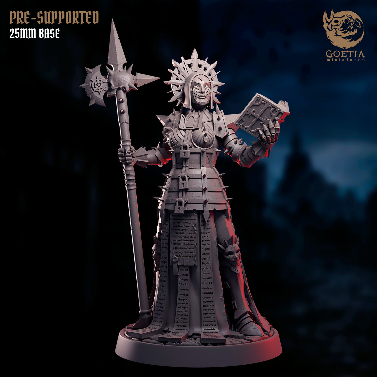 Lady Atena,  Armored Dark Paladin - Goetia Miniatures