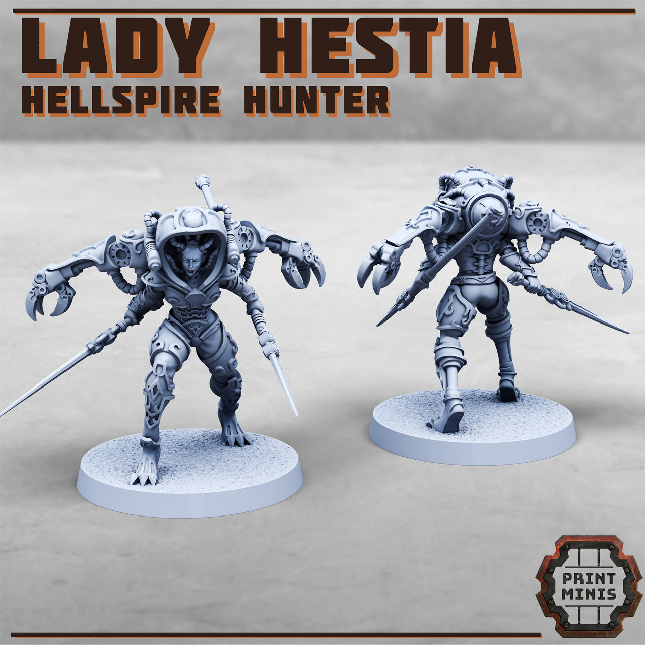 Lady Hestia, Exoskeleton Fighter - Print Minis